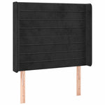 Fekete bársony LED-es fejtámla 103x16x118/128 cm 3