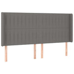 Sötétszürke szövet LED-es fejtámla 163x16x118/128 cm 3