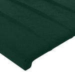 Sötétzöld bársony LED-es fejtámla 93x16x118/128 cm 6