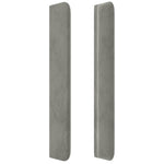 Világosszürke bársony LED-es fejtámla 183x16x118/128 cm 5