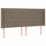Tópszínű szövet LED-es fejtámla 203x16x118/128 cm 3