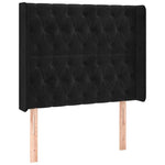 Fekete bársony LED-es fejtámla 103x16x118/128 cm 3