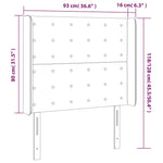 Sötétbarna szövet LED-es fejtámla 93x16x118/128 cm 6