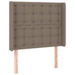 Tópszínű szövet LED-es fejtámla 93x16x118/128 cm 3