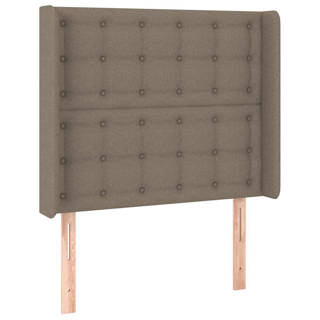 Tópszínű szövet LED-es fejtámla 93x16x118/128 cm 3