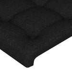 Fekete szövet LED-es fejtámla 147x16x118/128 cm 5
