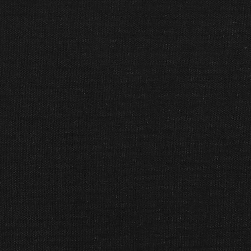 Fekete szövet rugós ágy matraccal 80 x 200 cm 9