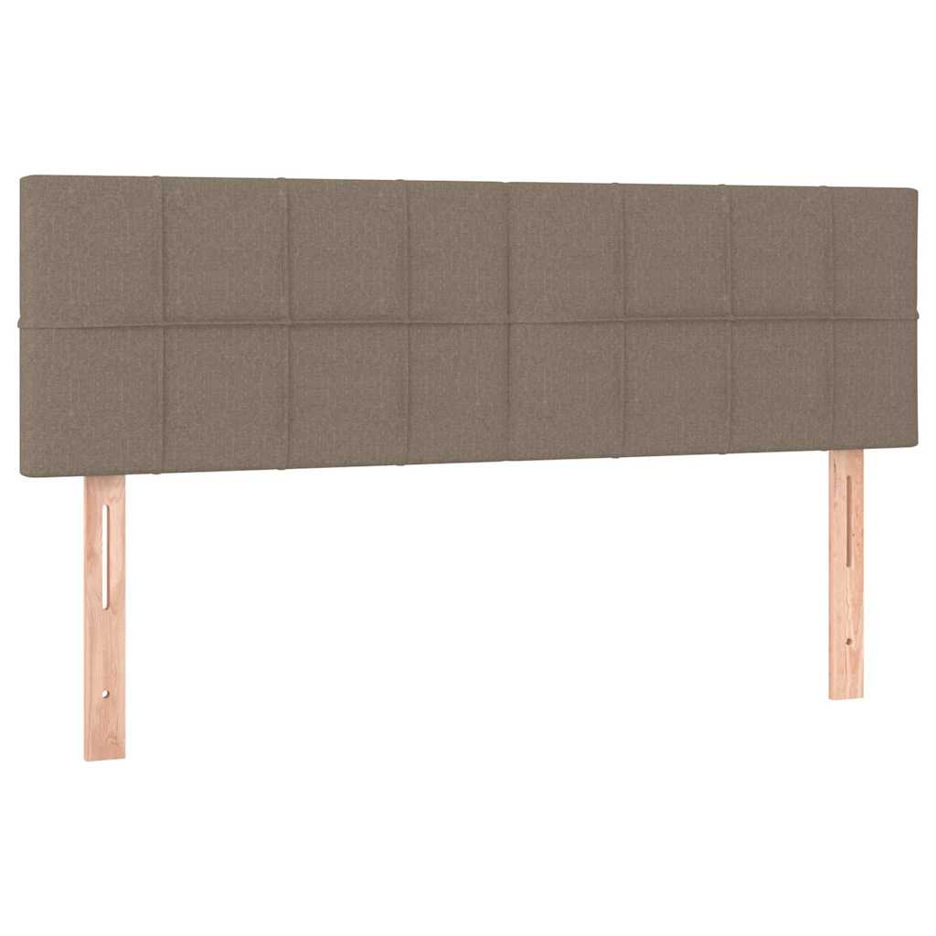 Tópszínű szövet rugós ágy matraccal 140 x 190 cm 6