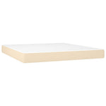 Krémszínű szövet rugós ágy matraccal 180 x 200 cm 5