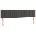 Sötétszürke bársony rugós ágy matraccal 200x200 cm 6