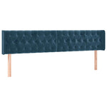 Sötétkék bársony rugós ágy matraccal 200x200 cm 6