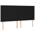 Fekete szövet rugós ágy matraccal 200 x 200 cm 6