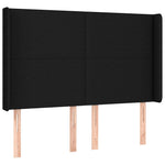 Fekete szövet rugós és LED-es ágy matraccal 140x190 cm 7