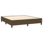 Barna szövet rugós és LED-es ágy matraccal 180 x 200 cm 5