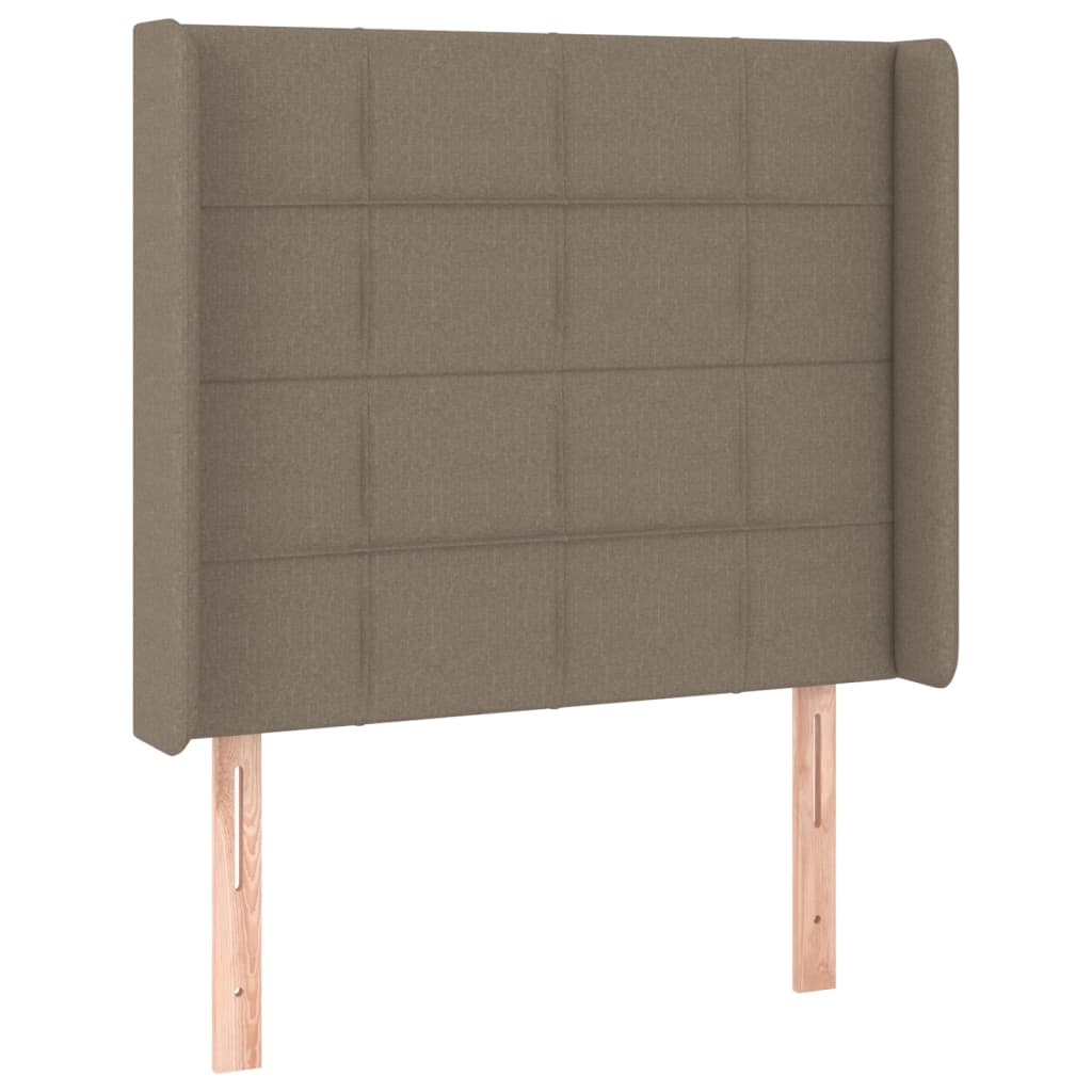 Tópszínű szövet rugós és LED-es ágy matraccal 90x190 cm 7