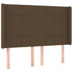 Barna szövet rugós és LED-es ágy matraccal 140x190 cm 7
