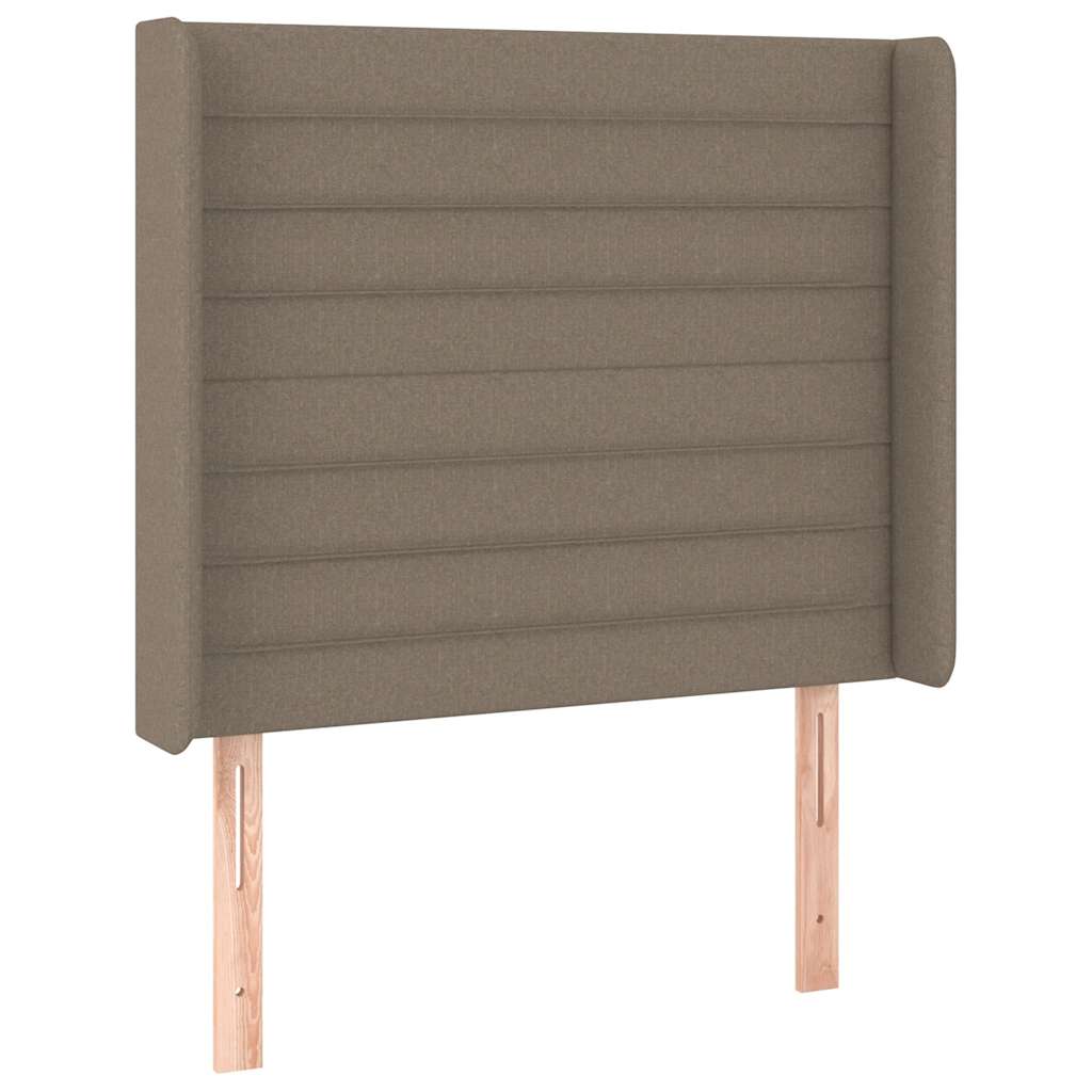 Tópszínű szövet rugós és LED-es ágy matraccal 90x190 cm 7