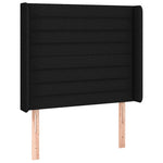 Fekete szövet rugós és LED-es ágy matraccal 100x200 cm 7