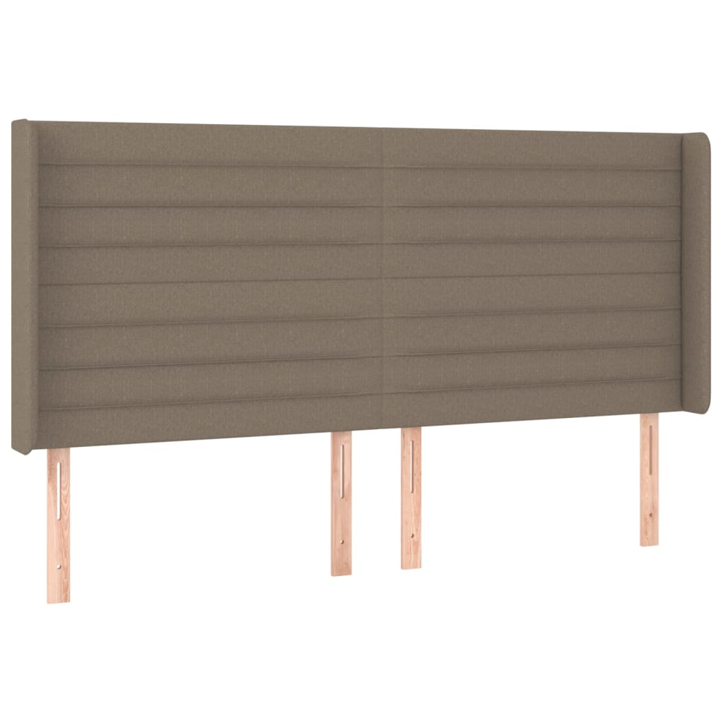 Tópszínű szövet rugós és LED-es ágy matraccal 200 x 200 cm 7