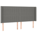 Sötétszürke szövet rugós és LED-es ágy matraccal 180 x 200 cm 7