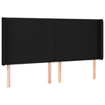 Fekete szövet rugós és LED-es ágy matraccal 180 x 200 cm 7