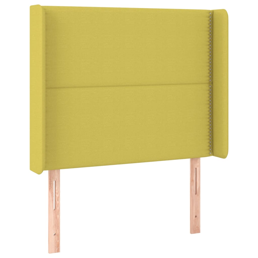 Zöld szövet rugós és LED-es ágy matraccal 100x200 cm 7