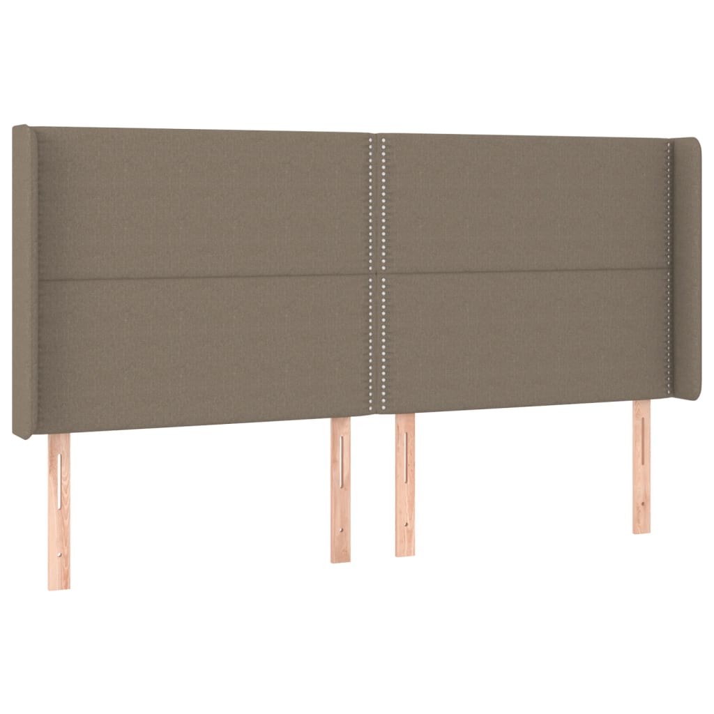 Tópszínű szövet rugós és LED-es ágy matraccal 200 x 200 cm 7