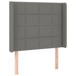 Sötétszürke szövet rugós és LED-es ágy matraccal 90x190 cm 7
