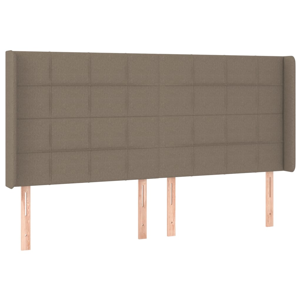 Tópszínű szövet rugós és LED-es ágy matraccal 200 x 200 cm 7