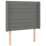 Sötétszürke szövet rugós és LED-es ágy matraccal 90x190 cm 7