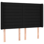 Fekete szövet rugós és LED-es ágy matraccal 140x190 cm 7