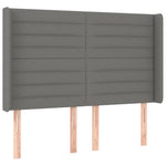 Sötétszürke szövet rugós és LED-es ágy matraccal 140x200 cm 7