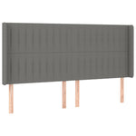 Sötétszürke szövet rugós és LED-es ágy matraccal 180 x 200 cm 7