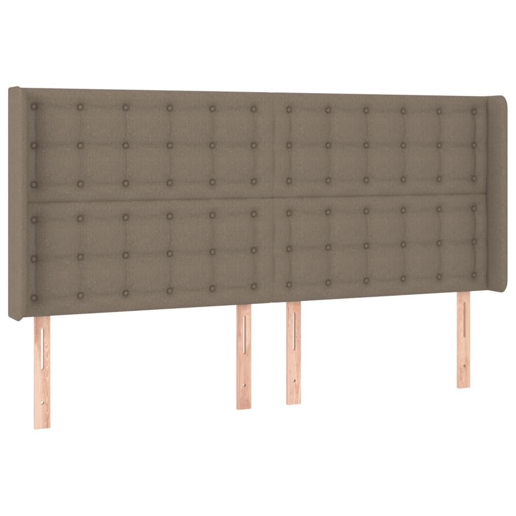 Tópszínű szövet rugós és LED-es ágy matraccal 180 x 200 cm 7