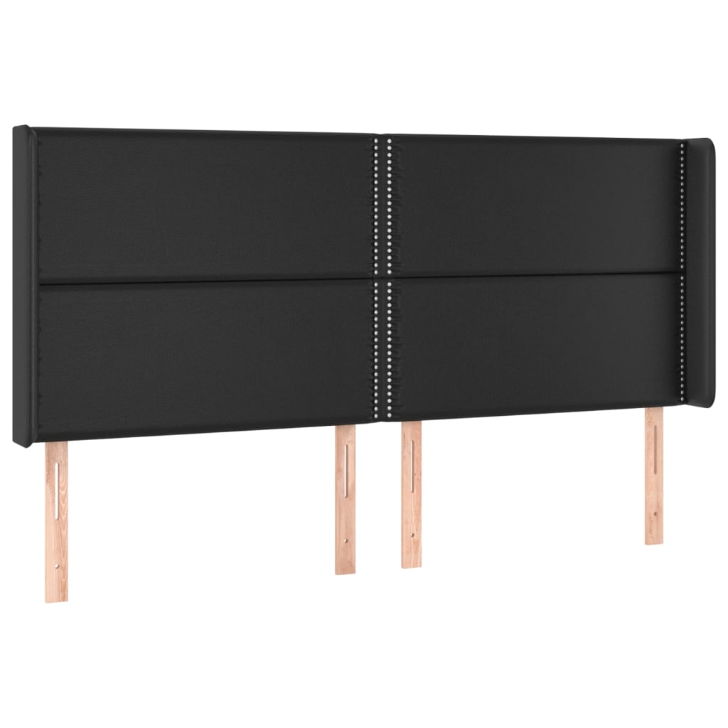 Fehér műbőr rugós ágy matraccal és LED-del 180x200 cm 7