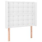 Fehér műbőr rugós ágy matraccal és LED-del 100x200 cm 7