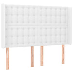 Fehér műbőr rugós ágy matraccal és LED-del 140x190 cm 7