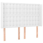 Fehér műbőr rugós ágy matraccal és LED-del 140x200 cm 7