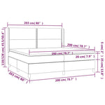 Sötétzöld bársony rugós és LED-es ágy matraccal 200x200 cm 9
