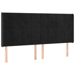 Fekete bársony rugós és LED-es ágy matraccal 180x200 cm 7
