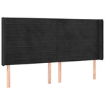 Fekete bársony rugós és LED-es ágy matraccal 180x200 cm 7