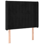 Fekete bársony rugós és LED-es ágy matraccal 100x200 cm 7