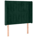Sötétzöld bársony rugós és LED-es ágy matraccal 100x200 cm 7