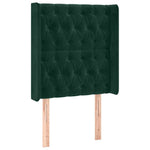 Sötétzöld bársony rugós és LED-es ágy matraccal 80 x 200 cm 7