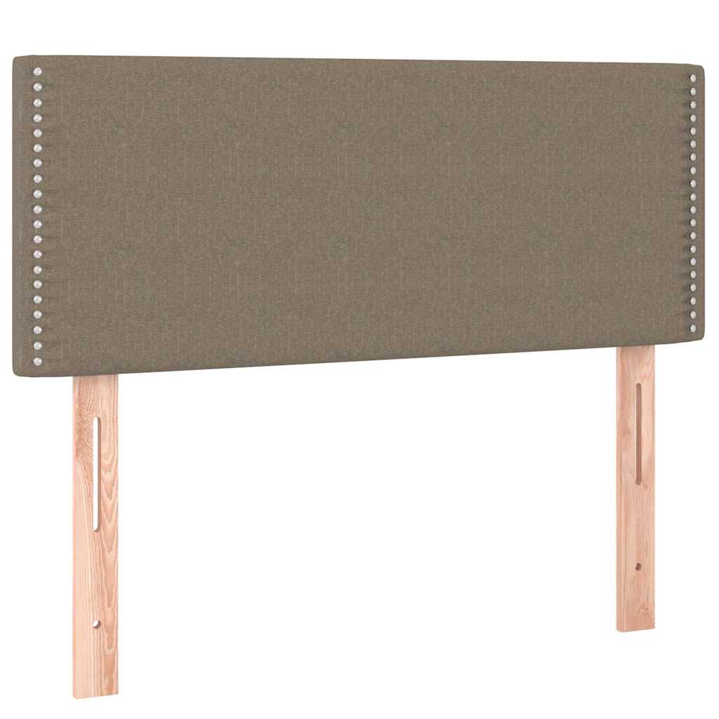 Tópszínű szövet rugós és LED-es ágy matraccal 90x200 cm 7