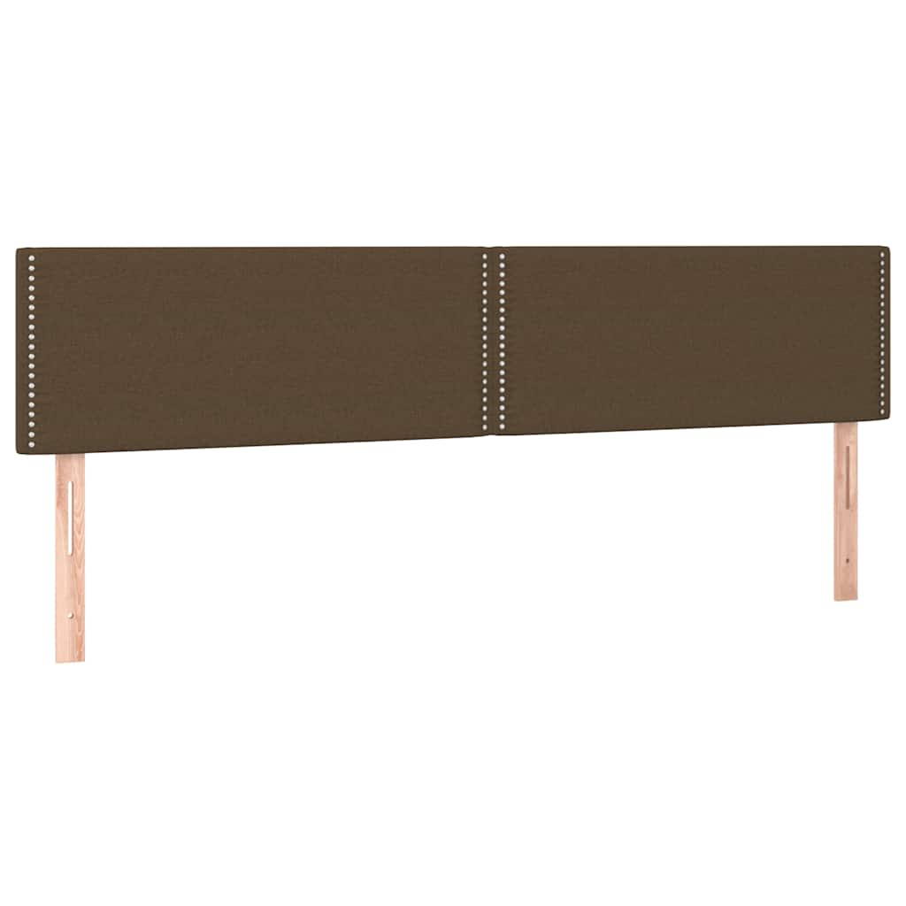 Barna szövet rugós és LED-es ágy matraccal 180 x 200 cm 7