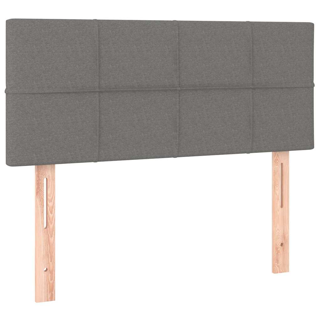 Sötétszürke szövet rugós és LED-es ágy matraccal 100x200 cm 7