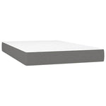 Sötétszürke szövet rugós és LED-es ágy matraccal 120 x 200 cm 6