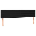 Fekete szövet rugós és LED-es ágy matraccal 160x200 cm 7