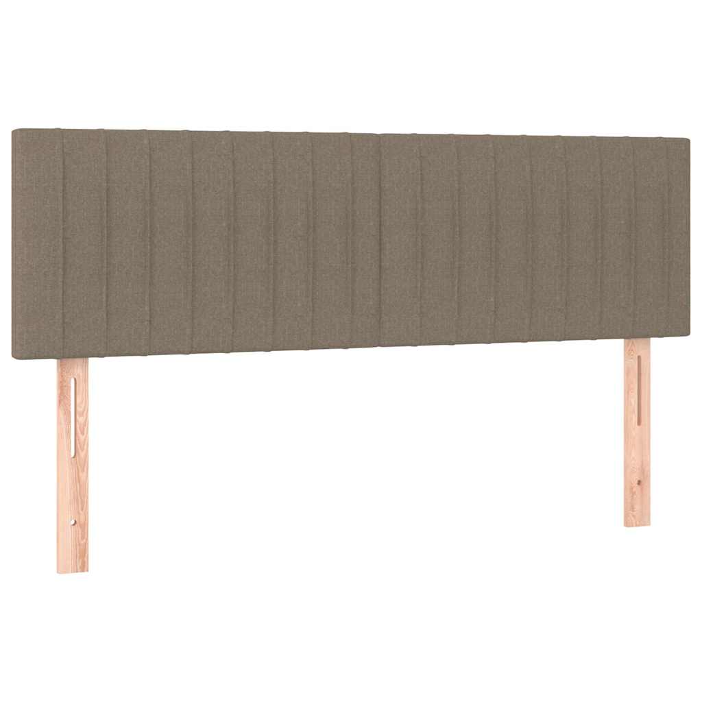 Tópszínű szövet rugós és LED-es ágy matraccal 140x200 cm 7